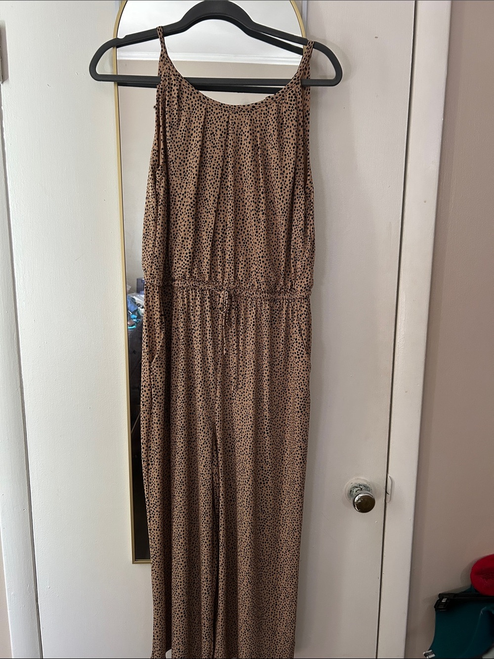 Maurices Brown Spotted Wide-Leg Jumpsuit